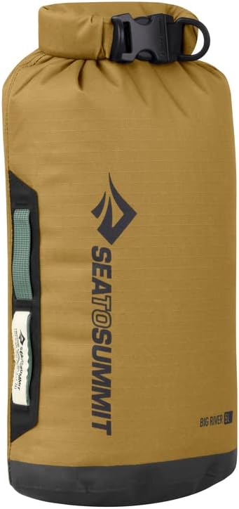 Sea to Summit Big River Dry Bag, Heavy-Duty Dry Storage, 5 Liter, Gold Brown-StrideForce Fitness