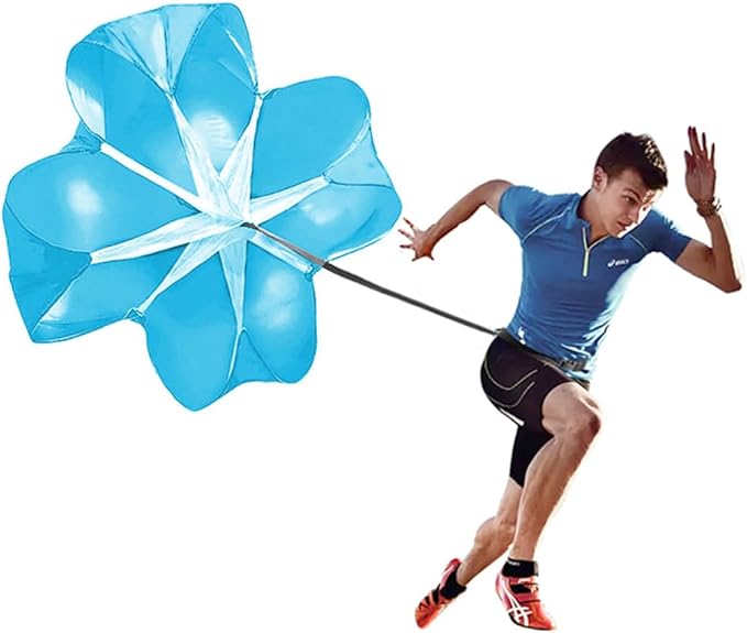 Bfsmile Running Speed Training 56" Parachute with Adjustable Strap, Free Carry Bag. Speed Chute Resistance Running Parachute for Kids Youth and Adults-StrideForce Fitness