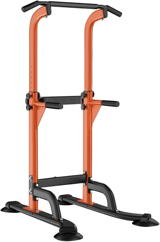 SogesHome Power Tower Pull Up Bar and Dip Station Adjustable Height Dip Stand Multi-Functional Strength Training Fitness Workout Station-StrideForce Fitness