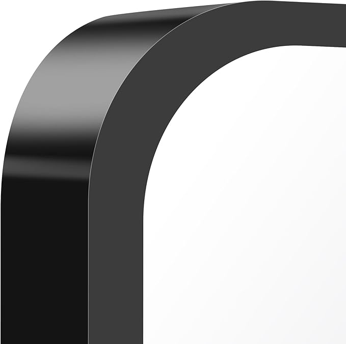 FORBATH Bathroom Mirror 30" x 36", Rectangle Black Bathroom Mirror with Black Aluminum Frame Rounded Corner, Wall Mounted Mirror for Bedroom Entryway Living Room-StrideForce Fitness