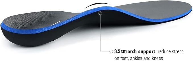 Plantar Fasciitis Feet Insoles Arch Supports Orthotics Inserts Relieve Flat Feet, High Arch (Mens 13-13 1/2)-StrideForce Fitness