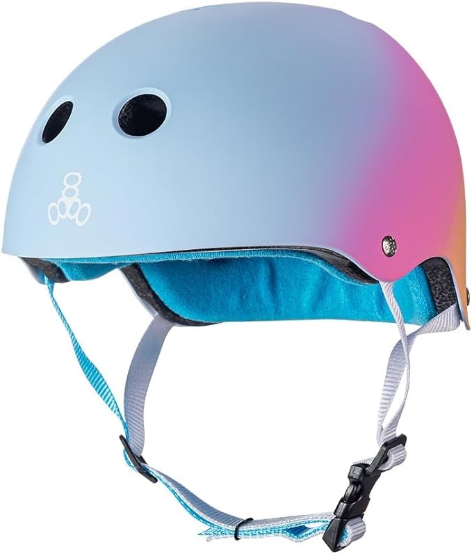 Triple Eight Certified Sweatsaver Helmet for Skateboarding, BMX, Roller Derby, Roller Skating, Inline Skating, Scooter and Bike-StrideForce Fitness