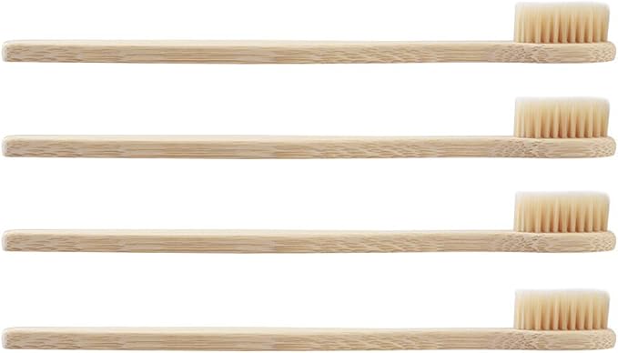 Yinhing Bamboo Toothbrush, Soft for Sensitive Gums with Grip Handle, Sustainable Toothbrush for Adults and Kids (2)