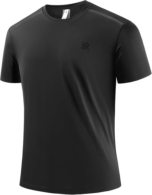 Mens Seamless Workout T-Shirts Lightweight Moisture Wicking Running Hiking Camping Tennis Pickleball Shirts for Men-StrideForce Fitness