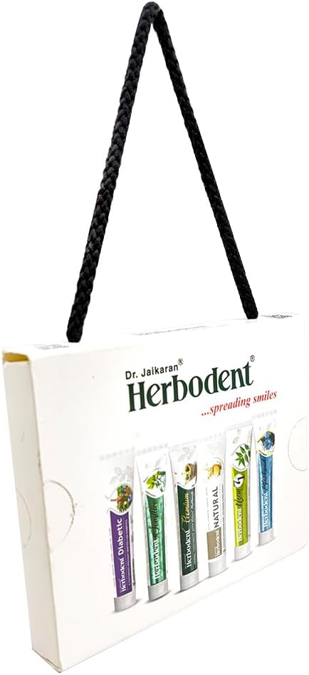Herbodent Natural Travel Pack - Amazing Toothpaste Minis 15g (Pack of 6) | Premium, Sensitive, Black Seed, Natural, NEEM 7 in 1, Diabetic - 1 Each