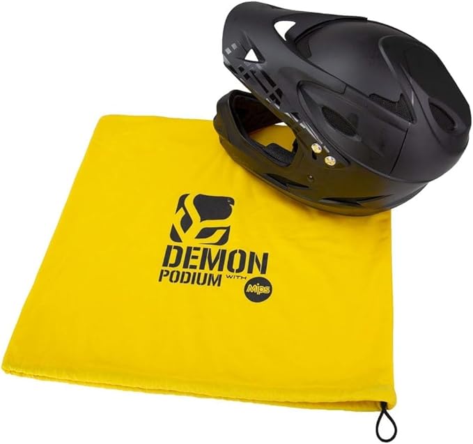 DEMON UNITED Podium Full Face Mountain Bike Helmet Black Includes MIPS Technology-StrideForce Fitness