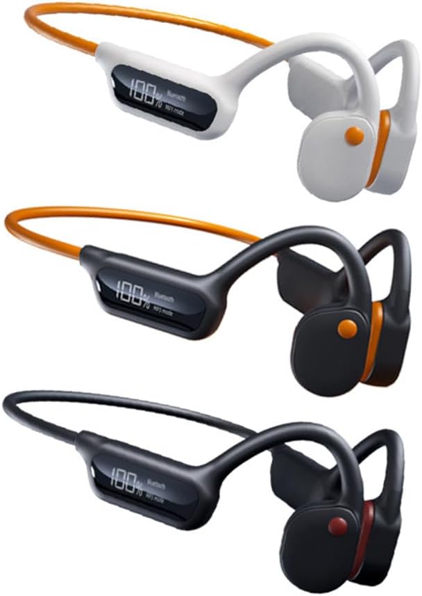 IHAO Swimming Headphones True Bone Conduction Open Ear Headset MP3 Player Built-in 32G Memory IP68 Underwater Waterproof Stereo Bluetooth Earphone for Driving Bicycling Running Skiing-X10 Black-StrideForce Fitness