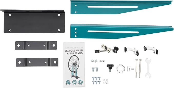 Bicycle Wheel Truing Stand, 360° Swivel Bike Workstands Truing Stand Bicycle Wheel Balancer Adjustable Width 3.5-5.9 Inches with Utility Knob for Wheels Of Children's Bikes, Folding Bikes-StrideForce Fitness