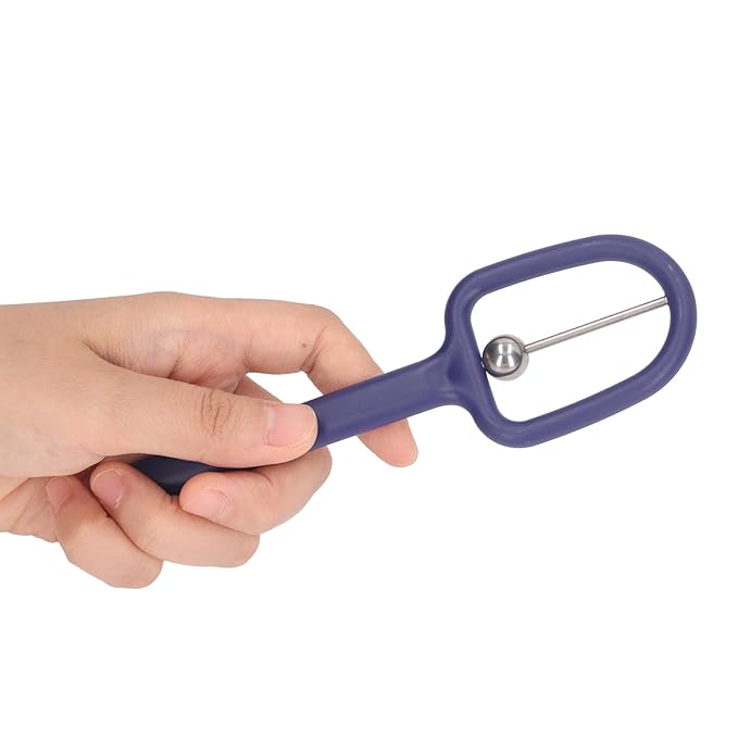 Tongue Tip Exerciser, Oral Muscle Training Tool Cleanse Promote Spoken Language Develop Language Skills Metal for Home Use (White) (Blue)