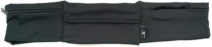 3 Pocket Adjustable Running Belt Waist Pack, Fanny Pack For Working Out With Sweat Resistant Backing, Holds All iPhone Models-StrideForce Fitness