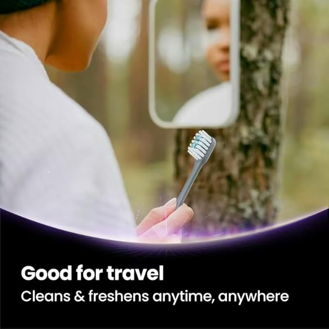 Pinkart 5 in 1 Disposable Toothbrushes with Toothpaste – Individually Wrapped Mini Travel Toothbrushes with Prepasted Toothpaste, Mouthwash Beads, Floss & Tongue Scraper | to-Go Oral Care (24 Count)