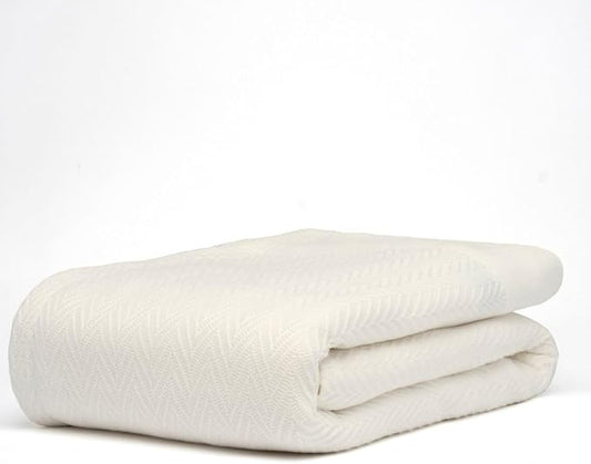 100% Cotton Herringbone Weave Blankets, 90" X 90" Queen, Throw Blanket for Bed, All Season Cotton Blanket, Cozy Blanket,Throws & Bed Blanket, Throw Blanket for Couch, Modern Home Decor -Tusk-StrideForce Fitness