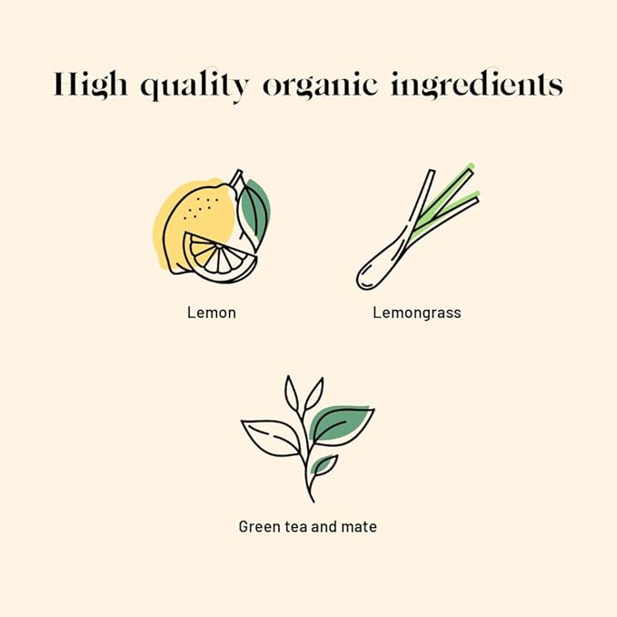 Kusmi Tea - Pack of 2 Boxes of Tea Bags - Detox - Organic Blend of Green Tea, Mate & Lemon - Lemongrass, Rose Hip and Lemon Flavours - Enjoy Hot or Iced - 2x20 Tea Bags-StrideForce Fitness