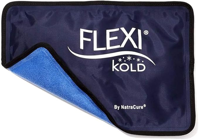 FlexiKold Reusable Gel Ice Pack with Straps – Cold Compress Pack for Injuries – Flexible Medical Ice Wrap for Back, Shoulders, Legs, Knees, Sciatica, Muscle Pain – Half Size-StrideForce Fitness