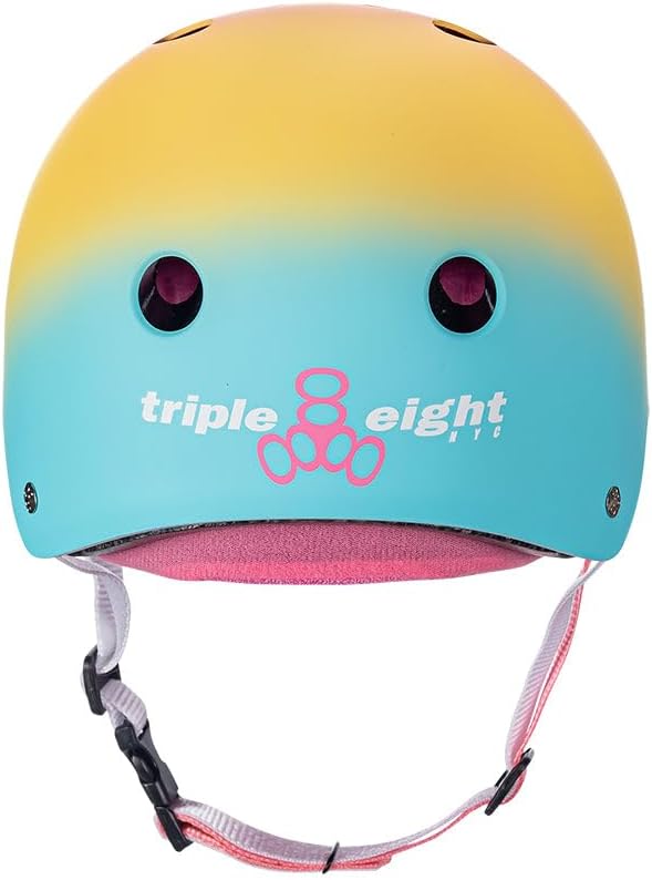 Triple Eight Certified Sweatsaver Helmet for Skateboarding, BMX, Roller Derby, Roller Skating, Inline Skating, Scooter and Bike-StrideForce Fitness
