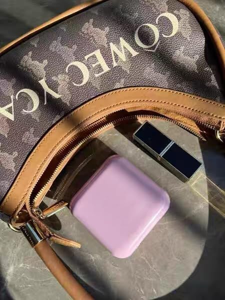 Retainer Case,Cute Mouthguard Case with Mirror,Slim Night Mouth Guard Case with Lid Hinge,Aligner Case,Inner Size 2.56, 2.36, 0.79inch