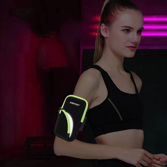 Phone Holder for Running Armband for iPhone 14 15 Pro Max 13 12 11 X XS XR 8 7 6 Plus SE Samsung Up to 6.9'' Cell Phone Arm Bands Bag with Key Card Pocket for Walking Exercise Workout Fitness-StrideForce Fitness