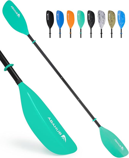Abahub Adjustable Kayak Paddle 210-230 cm/ 230-250 cm Floating Kayaking Oars Boating Oars Canoeing Oars Black-StrideForce Fitness