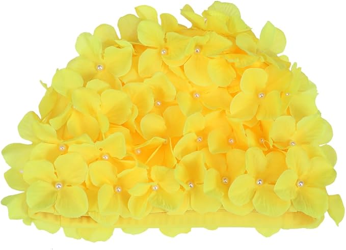WINOMO Fashionable Swim Cap Floral Petal Stylish Swimming Hat Bathing Caps Size L for Women-StrideForce Fitness