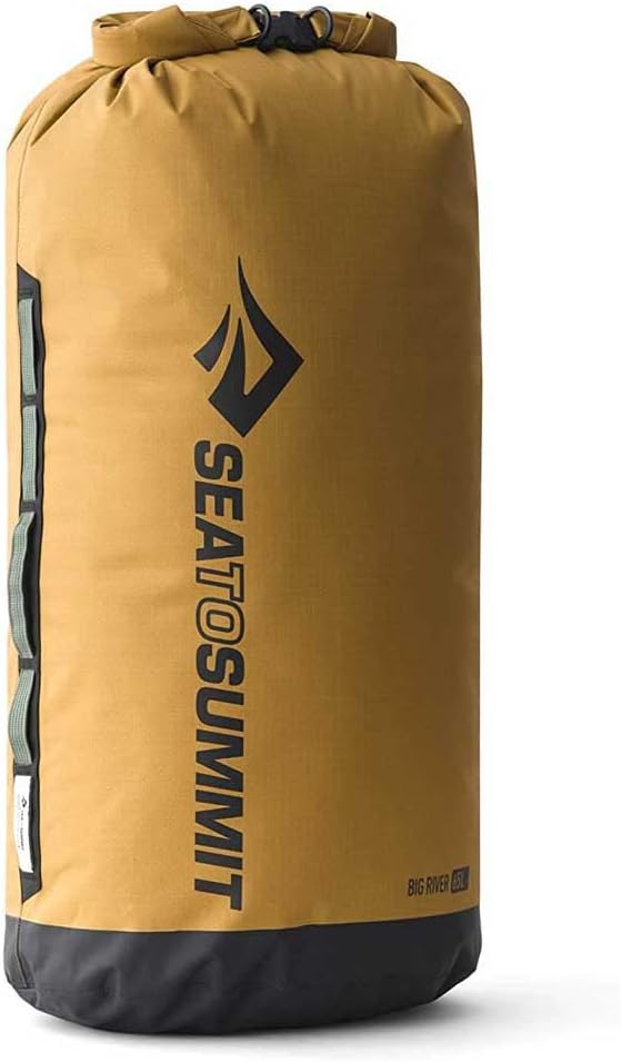 Sea to Summit Big River Dry Bag, Heavy-Duty Dry Storage, 65 Liter, Gold Brown-StrideForce Fitness