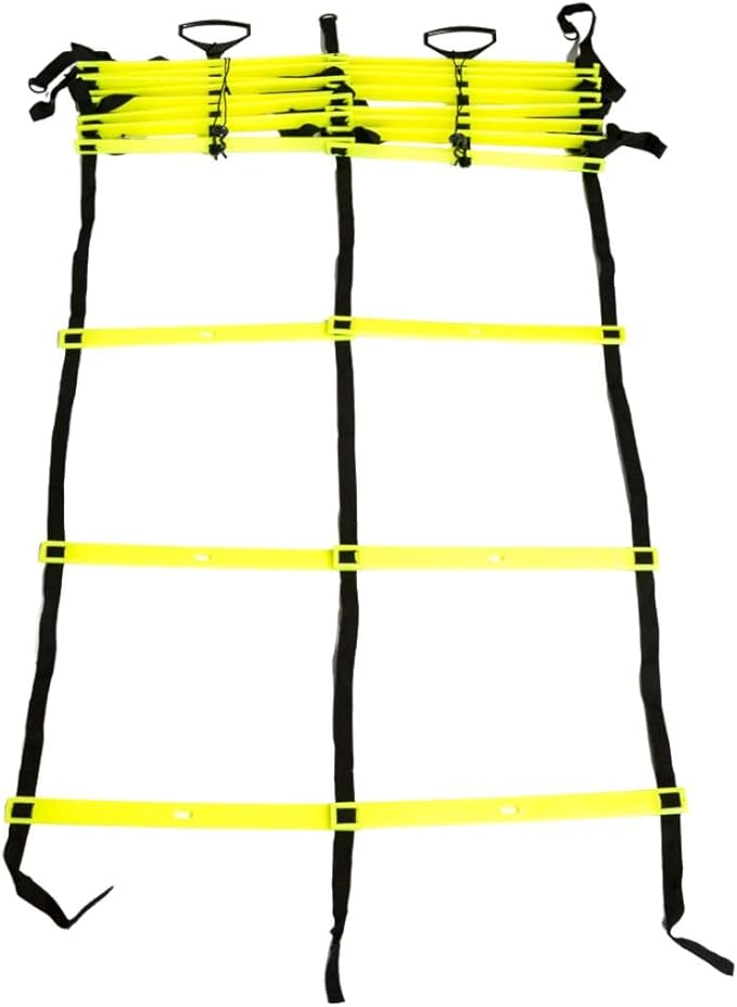 Dual Agility Training Ladder (15 feet Long Double Ladder) Flexible Rungs with Handles and Carrying Bag-StrideForce Fitness