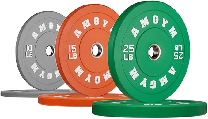 2 Inch Bumper Plates，10-500lbs，Barbell Rubber Olympic Weight Plates Set for Home Gym, Strength Training & Weight Lifting, Multiple Options Colors-StrideForce Fitness