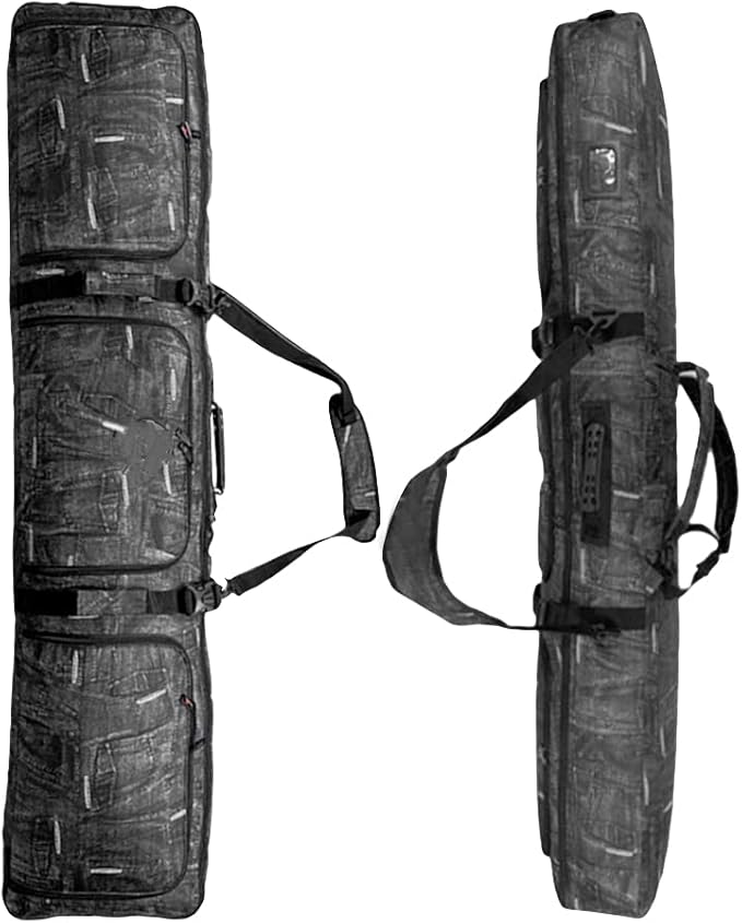 UNISTRENGH Padded Snowboard Bag With Wheels - Travel Bag for Single Snowboard and Snowboard Boots,Helmet,Clothes-StrideForce Fitness