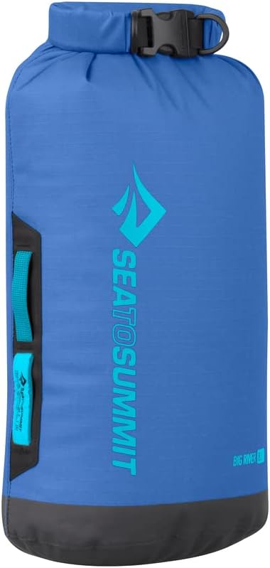 Sea to Summit Big River Dry Bag, Heavy-Duty Dry Storage, 8 Liter, Surf Blue-StrideForce Fitness