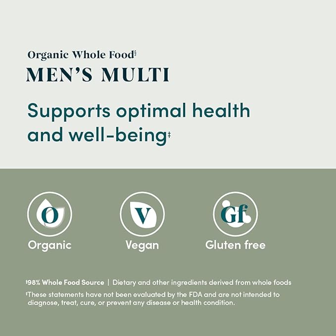 Amazon Elements Organic Whole Food Men's Multi, 60 Tablets (Pack of 2)-StrideForce Fitness
