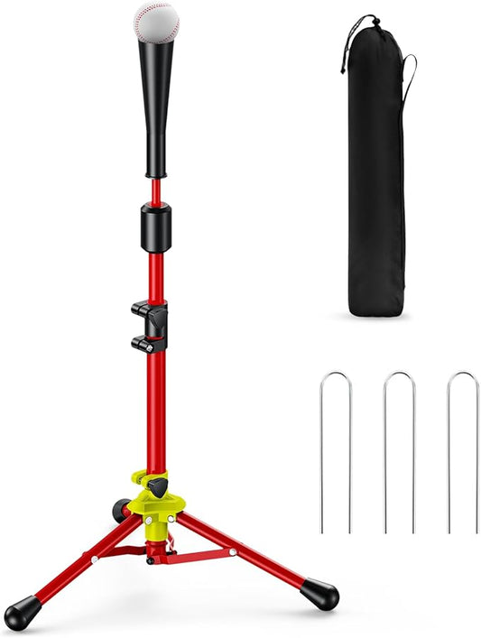 2025 New Upgrade Portable Batting Tee for Baseball/Softball,23.23 to 40.16 Inch Baseball Tee for Kids,Batting Tee,Softball Tee,Youth Hitting Tee,Teeball Tee,Travel Tee,Easy Adjustable Height-StrideForce Fitness