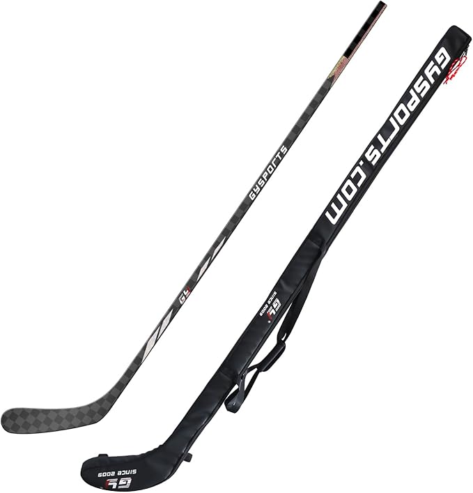 GY Ice Hockey Stick Senior Professional 100% Carbon Fibre Hockey Stick Adult 66"" Length, Shaft Woven UD 24K / Fle 75-StrideForce Fitness