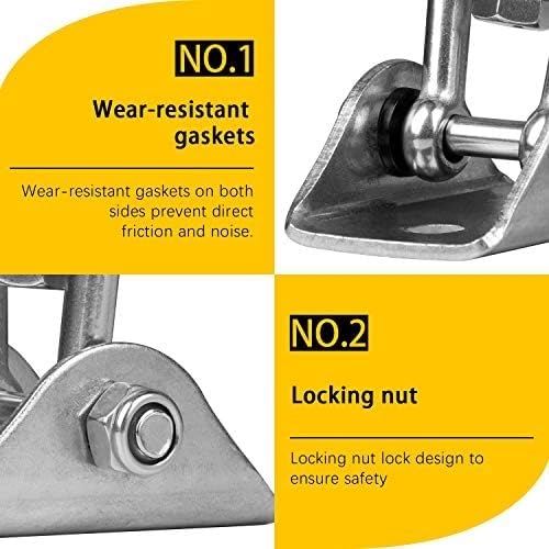 Heavy Duty Swing Hangers for Wooden Sets 2000 LB Capacity Hammock Hanger 360 Swivel Stainless Steel Swing Hardware Accessories 2 Packs for Porch Playground Yoga Heavy Bag-StrideForce Fitness