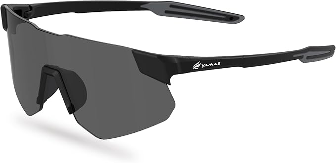 YAMAS Sport Sunglasses for Mens Womens, Wrap around Sunglasses, Non-Slip Nose Pads for Climbing and Running, UV400 Protection-StrideForce Fitness