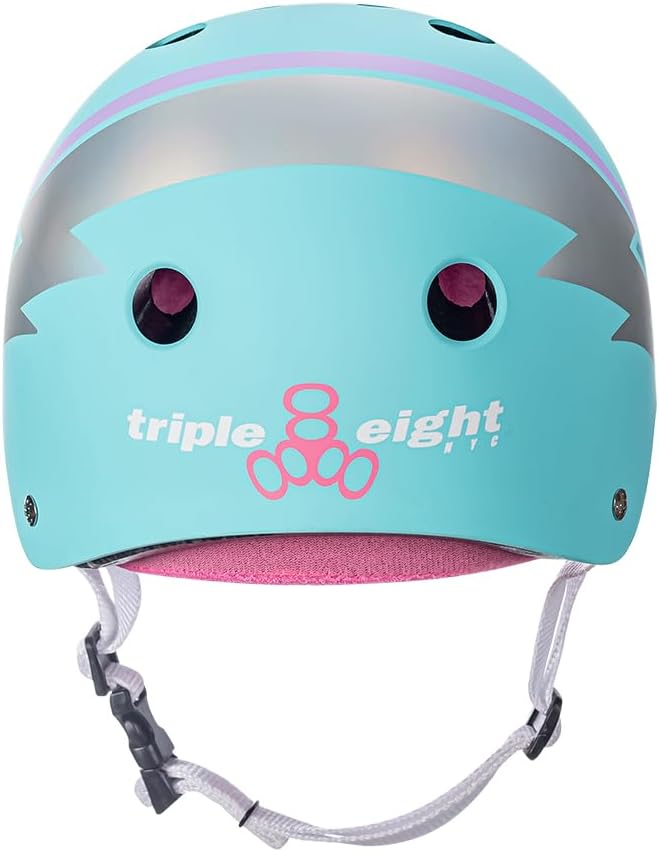 Triple Eight Certified Sweatsaver Helmet for Skateboarding, BMX, Roller Derby, Roller Skating, Inline Skating, Scooter and Bike-StrideForce Fitness