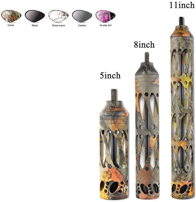 SHARROW Archery Bow Stabilizer 5inch 8inch 11inch Bow Riser Shock Absorber Dampener Recurve Bow Noise Reduction Compound Bow Accessories-StrideForce Fitness