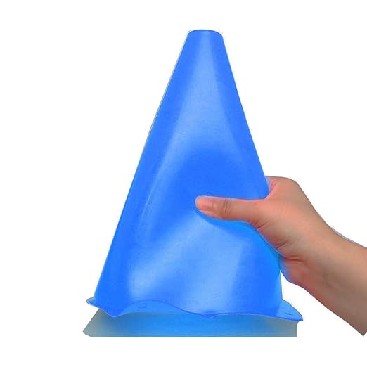 Alyoen 9 inch Traffic Cones, Plastic Sport Cones, Blue Soccer Training Cones for Outdoor Activity & Festive Events (Sets of 10/15/ 20)-StrideForce Fitness