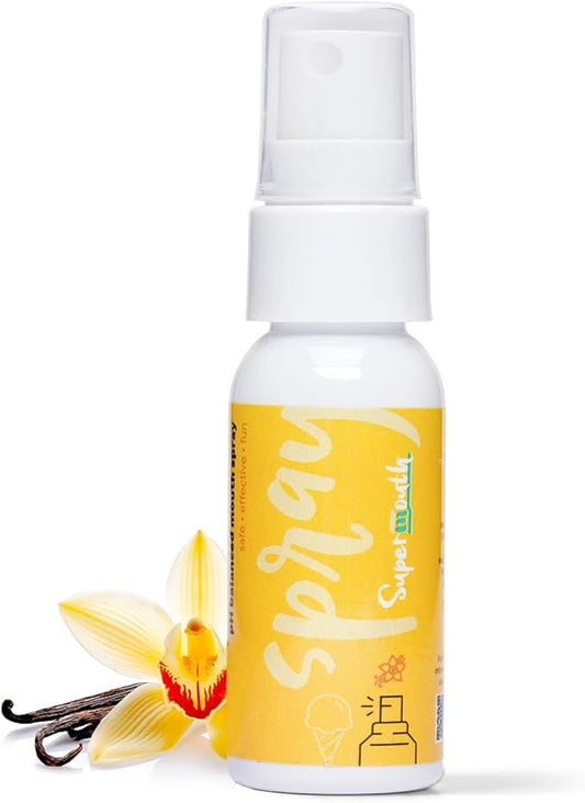 SuperMouth® Mouth Spray – Alkaline Formula with Prebiotics, Fights Bad Breath, Safe & Clean, Xylitol Enriched, Sugar-Free, pH Balancing, Portable for Kids and Adults, 4 Flavors
