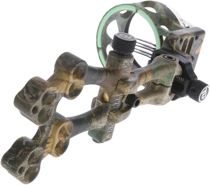 TRUGLO VEROS 5-Pin Durable Ultra-Bright Lightweight Micro-Adjustable Archery Hunting Bow Sight with Decreasing Diameter Pins Design & Large Circular Field of View - for Right & Left-Handed Shooters-StrideForce Fitness