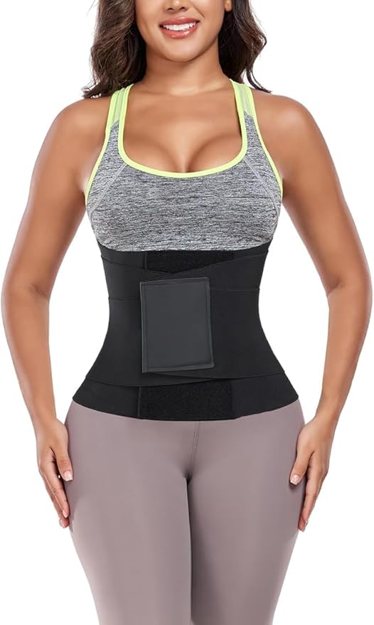 Waist Trainer for Women Waist Cincher Trimmer Ab Belt Tummy Control Body Shaper with Triple Wrap-StrideForce Fitness