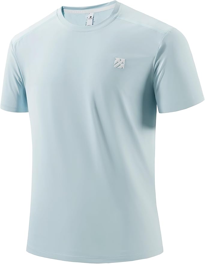 Mens Seamless Workout T-Shirts Lightweight Moisture Wicking Running Hiking Camping Tennis Pickleball Shirts for Men-StrideForce Fitness