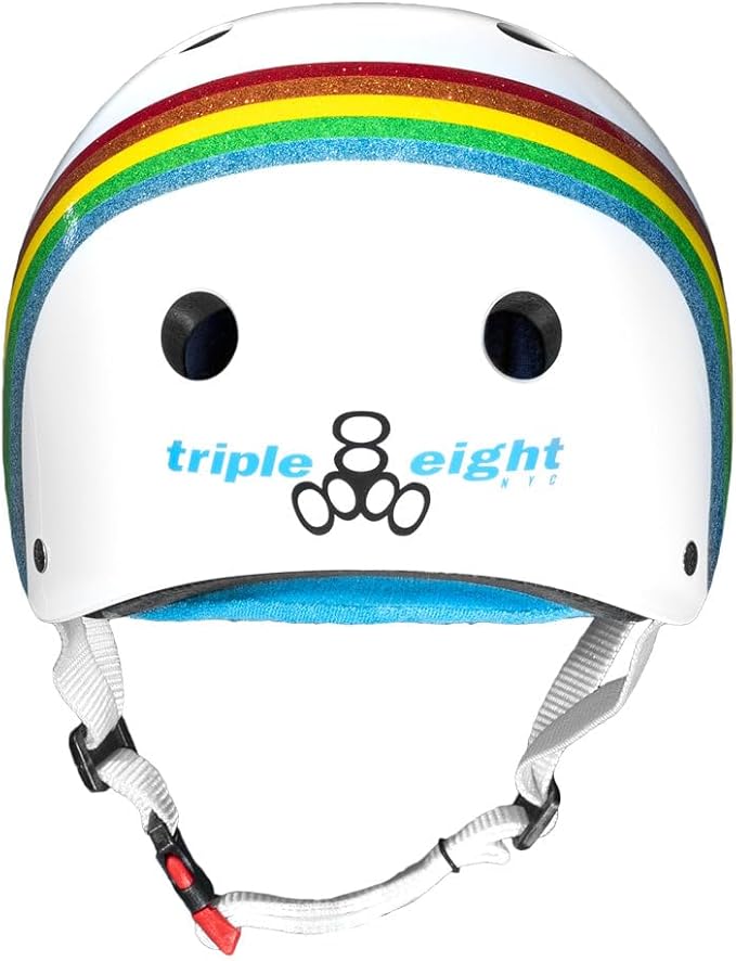 Triple Eight Certified Sweatsaver Helmet for Skateboarding, BMX, Roller Derby, Roller Skating, Inline Skating, Scooter and Bike-StrideForce Fitness