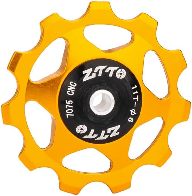 ZTTO Guide Pulley Bike Rear Derailleur Pulley Wheels, Colorful Aluminum Alloy 11T 13T CNC Road Bike Guide Roller Bicycle Derailleur 4mm 5mm 6mm for MTB, Road Bike-StrideForce Fitness