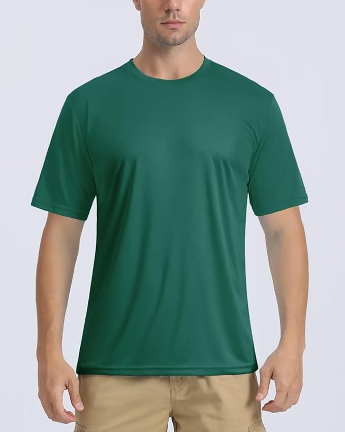 Boladeci Men's Swim Shirt Short Sleeve UPF 50+ Sun Protection SPF UV Moisture Wicking Lightweight Quick Dry Rash Guard-StrideForce Fitness