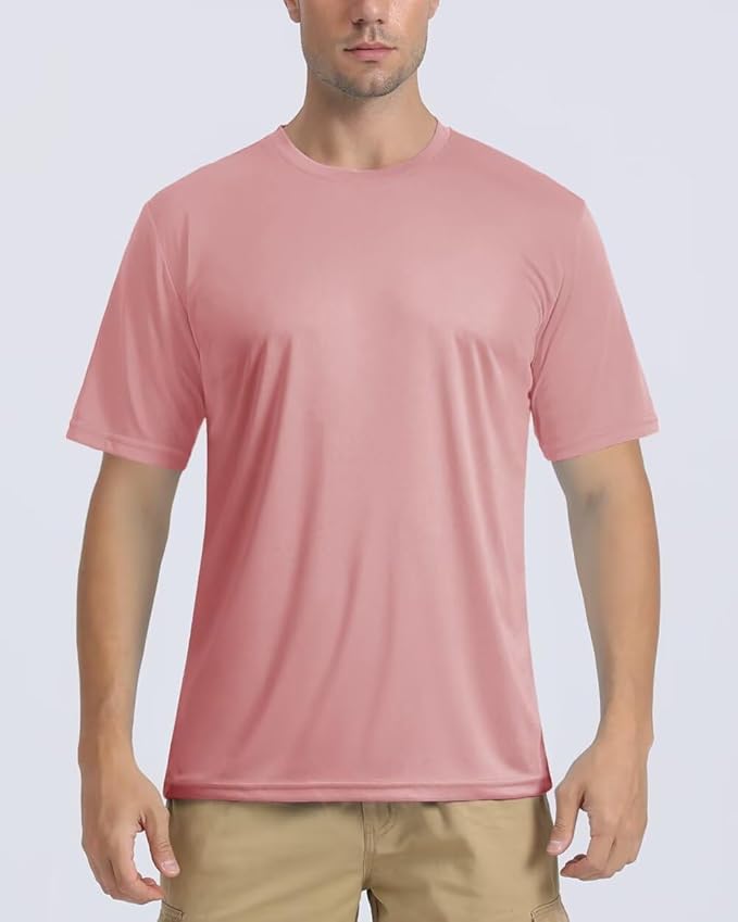 Boladeci Men's Swim Shirt Short Sleeve UPF 50+ Sun Protection SPF UV Moisture Wicking Lightweight Quick Dry Rash Guard-StrideForce Fitness