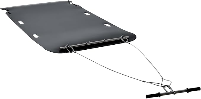 VEVOR Yard Drag Sled, 90 x 46 in, 1500lbs Heavy Duty Utility Sled, HDPE Drag Glider with Ropes & Pull Cables, Hand & Vehicle Use Game Hauler for Firewood Ice Fishing,Compatible with ATVs UTVs Tractors-StrideForce Fitness