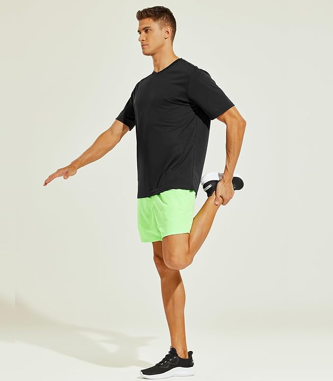 MIER Men's Quick Dry Workout Shirts Moisture Wicking Running Athletic Performance T-Shirts Recycled Polyester Top Tee-StrideForce Fitness