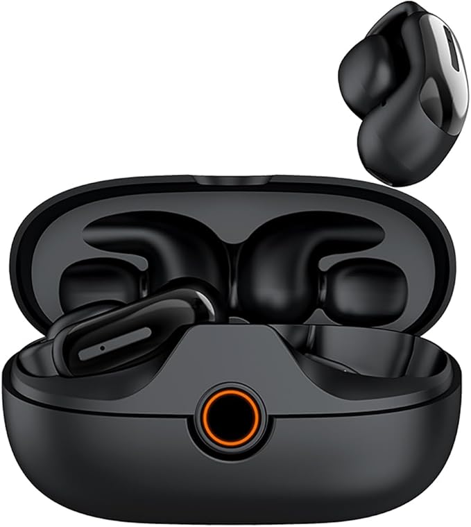 Open Ear Earbuds,Bluetooth 5.4Wireless Headphones,Lightweight Comfort Clip-On Earbuds with Mic for Clear Calls,36H Playtime,Touch Control,IPX5 Waterproof,Fit for Running Cycling Glasses Wearers-StrideForce Fitness