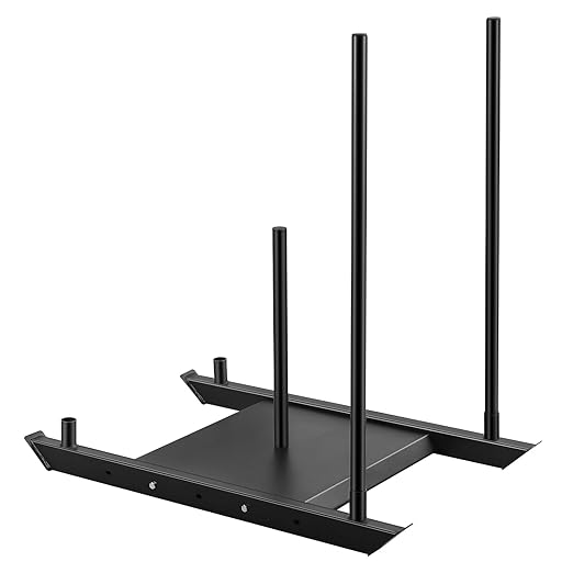 Weighted Training Pull Sled Fit for 1-2 Inch Plates, Sled Workout Equipment, Sport Power Sled for Athletic Exercise and Speed Improvement,500LB-StrideForce Fitness