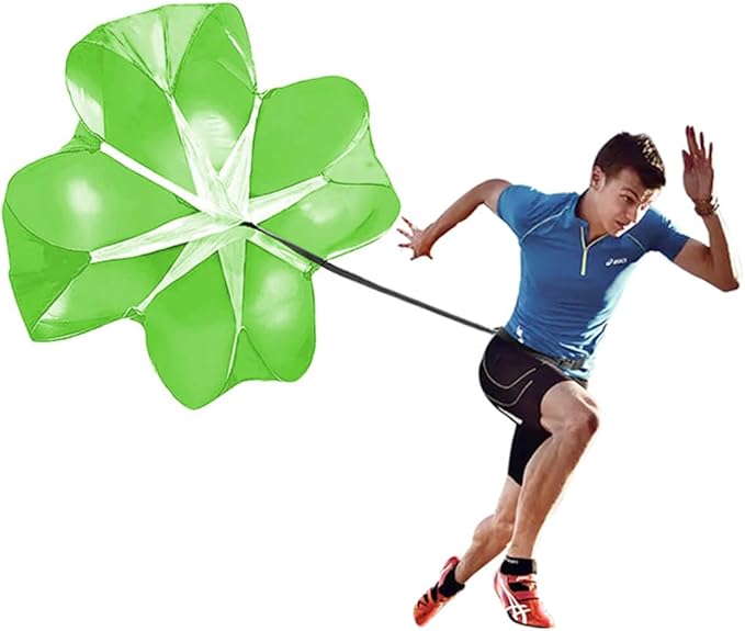 Bfsmile Running Speed Training 56" Parachute with Adjustable Strap, Free Carry Bag. Speed Chute Resistance Running Parachute for Kids Youth and Adults-StrideForce Fitness