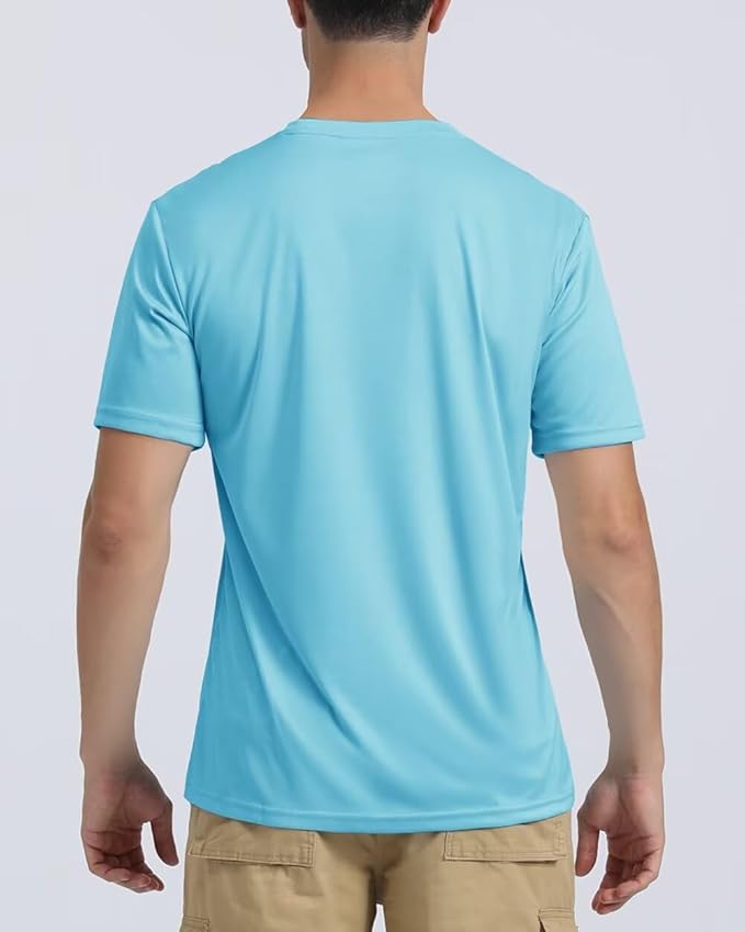 Boladeci Men's Swim Shirt Short Sleeve UPF 50+ Sun Protection SPF UV Moisture Wicking Lightweight Quick Dry Rash Guard-StrideForce Fitness